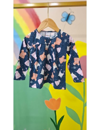 Blusa Manga Longa Estampada - Gorrinhos
