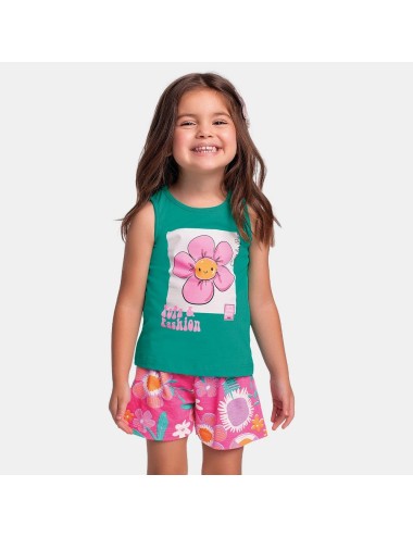Conjunto Infantil de Verão com Regata e Short Estampado
