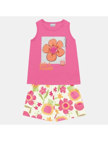 Conjunto Infantil de Verão com Regata e Short Estampado
