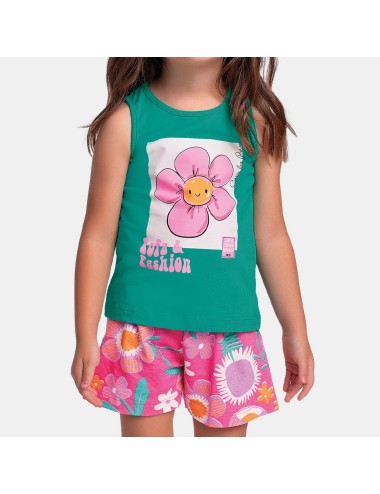 Conjunto Infantil de Verão com Regata e Short Estampado