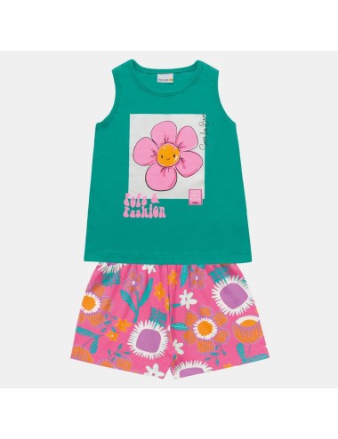 Conjunto Infantil de Verão com Regata e Short Estampado