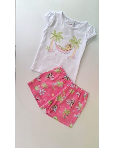 Conjunto Infantil de Verão com Estampa Tropical