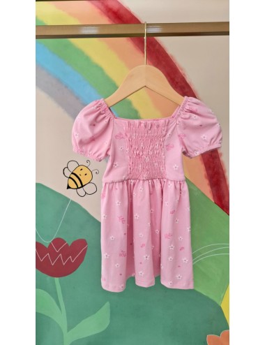 Vestido Infantil com Estampa Floral e Manga Bufante