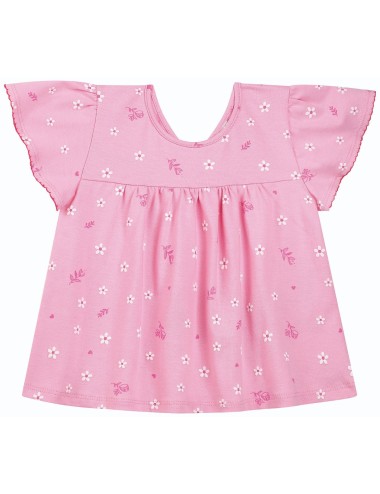 Conjunto Infantil Feminino com Blusa Floral e Short Lilás