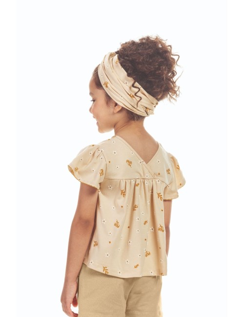 Vestido Infantil Rosa com Estampa de Cachorrinho e Boneca
