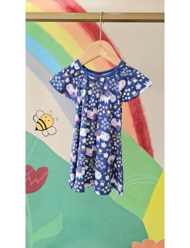 Vestido Infantil Estampado com Animais e Flores