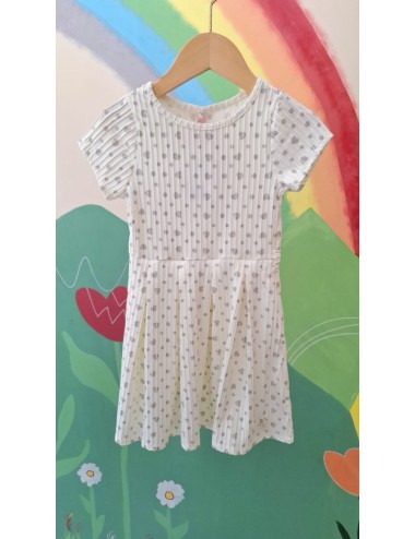 Vestido Encantado dos Sonhos – Branco com Estampa de Corações