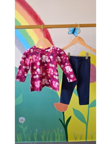 Conjunto Infantil de Blusa e Legging com Tema de Esquilos