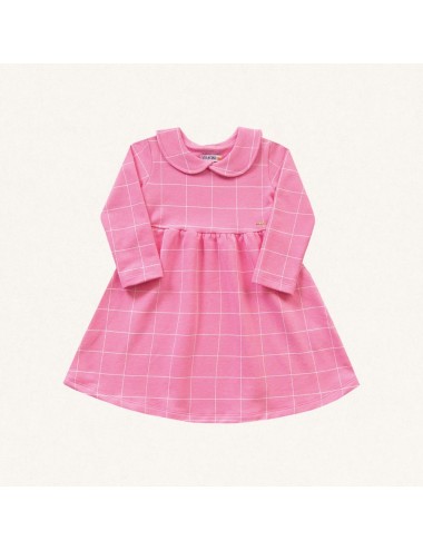 Vestido Princesa Rosa com Gola Peter Pan 🌸