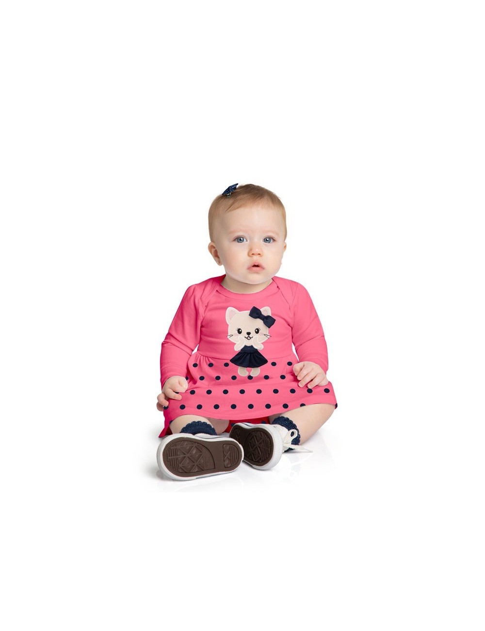 Vestido Encantador Gatinho Rosa 🐱✨