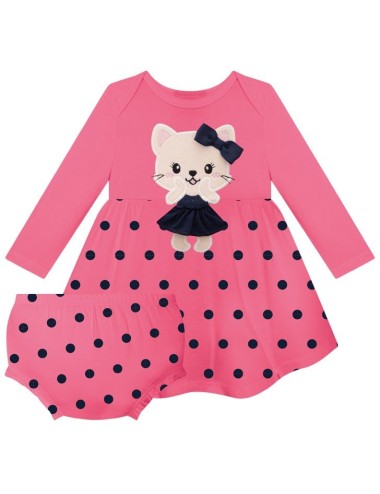 Vestido Encantador Gatinho Rosa 🐱✨