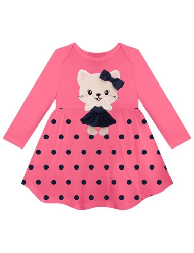 Vestido Encantador Gatinho Rosa 🐱✨