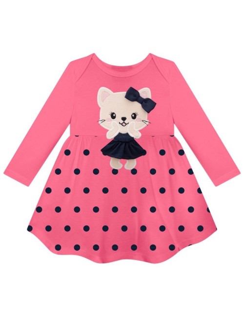 Vestido Encantador Gatinho Rosa 🐱✨