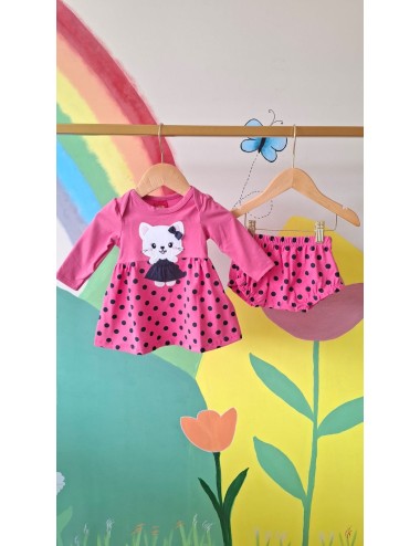Vestido Encantador Gatinho Rosa 🐱✨