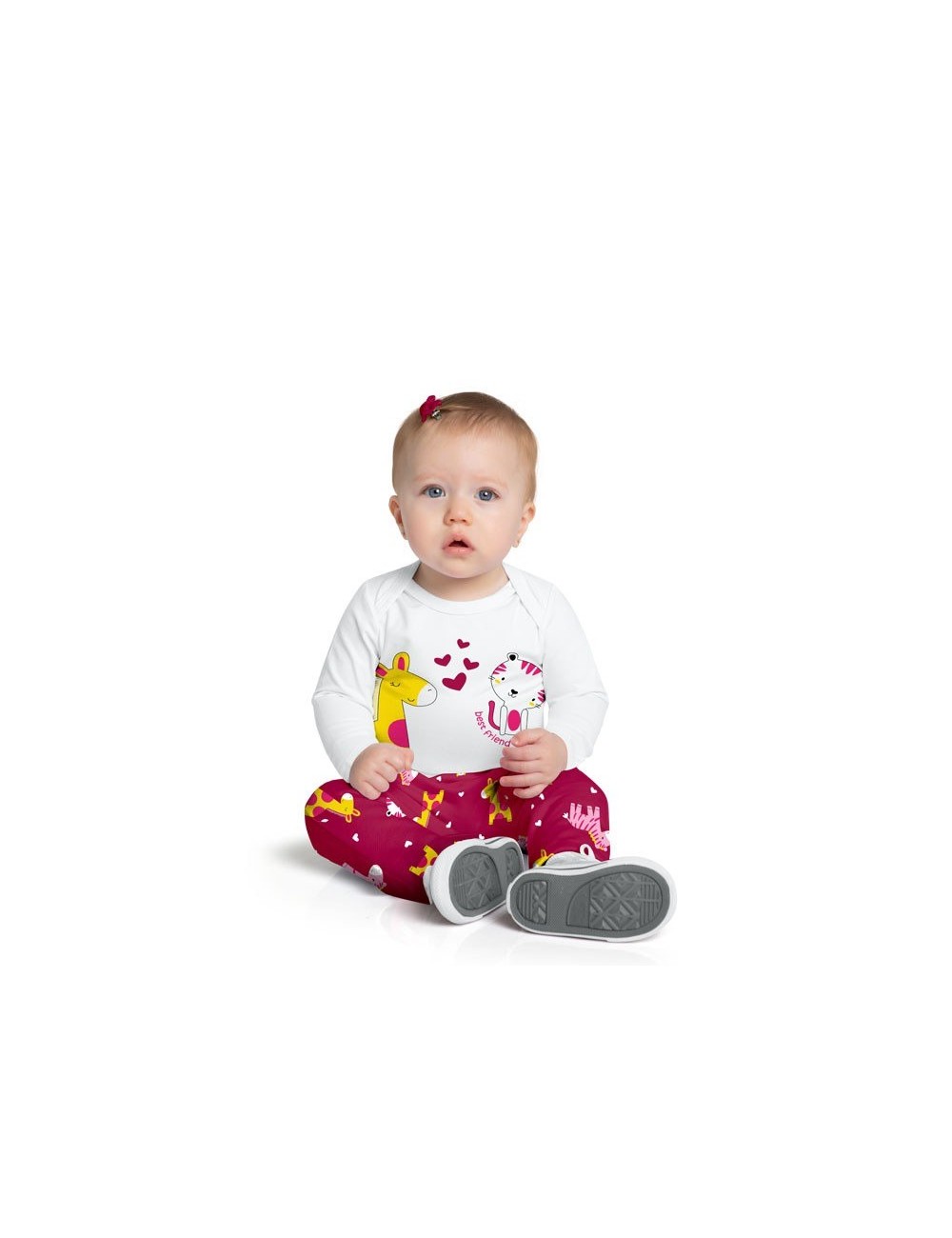 Conjunto Infantil "Melhores Amigos" 🦒🐅❤️