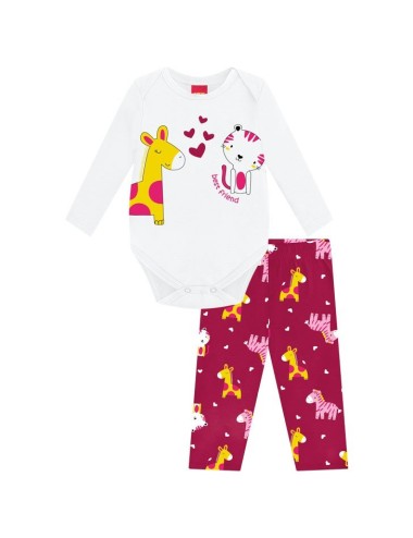 Conjunto Infantil "Melhores Amigos" 🦒🐅❤️