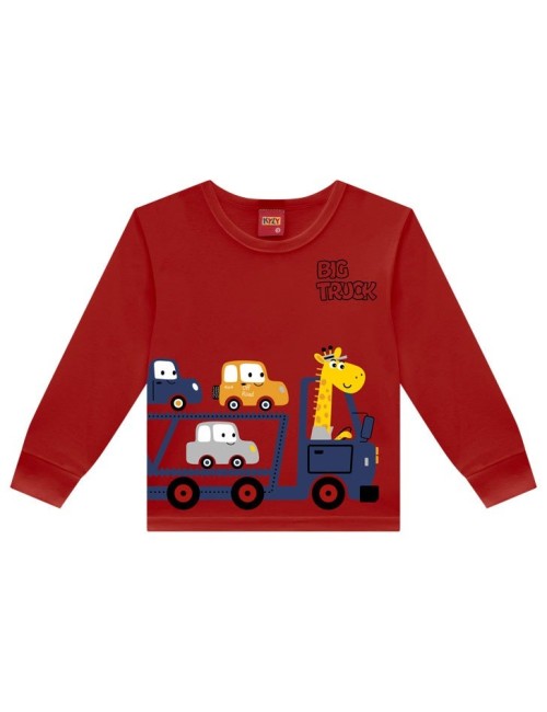 Camiseta Infantil Manga Longa Big Truck 🚛🐾