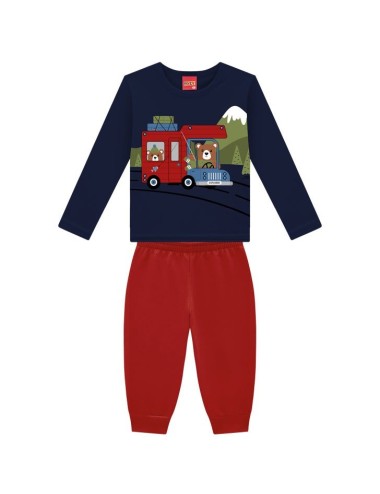 Conjunto de Pijama Infantil Explorador 🐻🚗