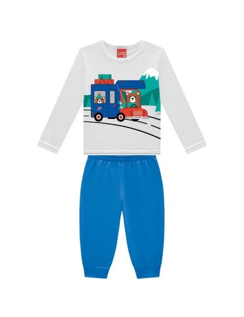 Conjunto de Pijama Infantil Explorador 🐻🚗
