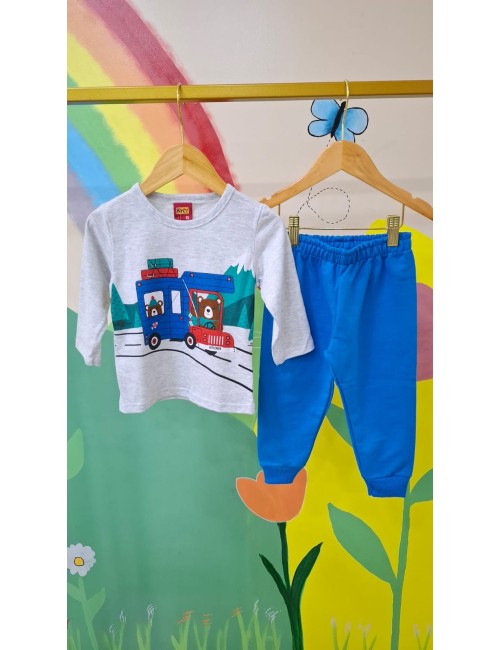Conjunto de Pijama Infantil Explorador 🐻🚗