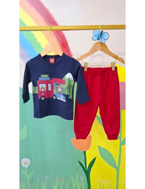 Conjunto de Pijama Infantil Explorador 🐻🚗