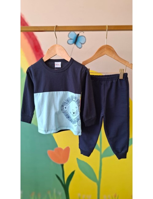 Conjunto Infantil Menino Leãozinho Verde com Punho