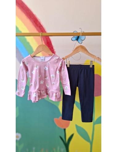 Conjunto Infantil de Blusa e Legging com Estampa Divertida