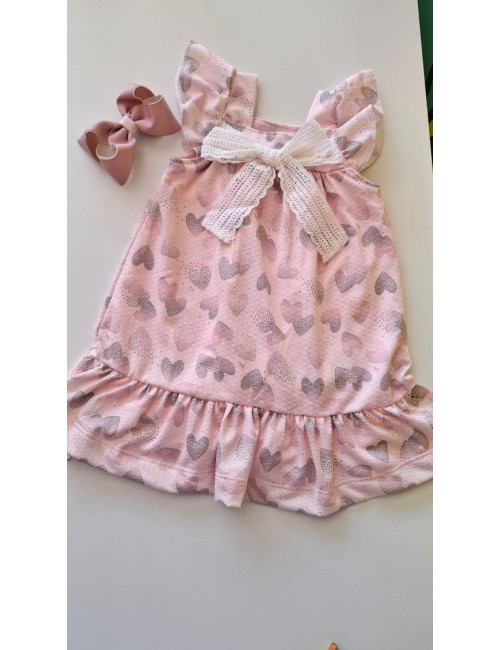 Vestido Infantil Corações Mágicos 💖👗