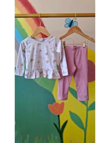 Conjunto Infantil de Blusa e Legging com Estampa Divertida