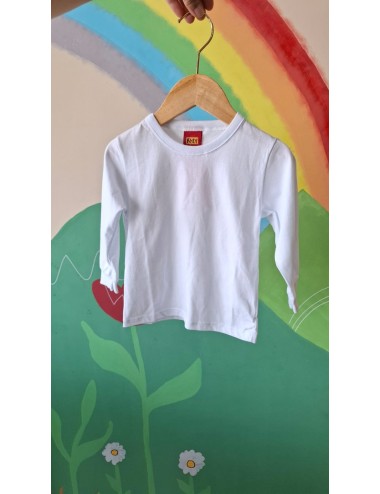 Camiseta Infantil Kyly Manga Longa Branco