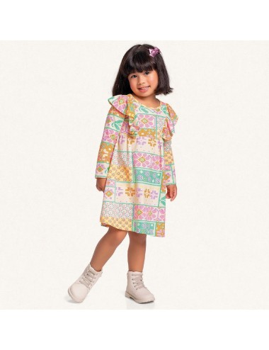 ✨ Vestido Manga Longa Patchwork – Conforto e Charme para os Dias Fresquinhos! ✨