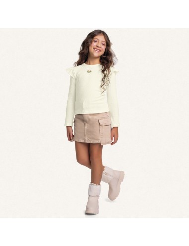 ✨ Blusa Manga Longa Canelada – Elegância e Delicadeza para as Pequenas! ✨