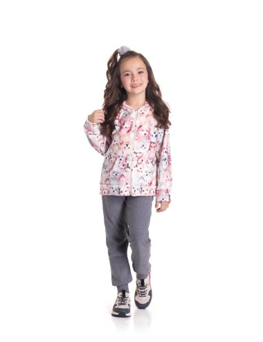 ✨ Conjunto Infantil Feminino Inverno - Jaqueta Peluciada + Calça Moletom ✨