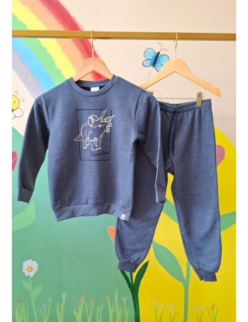 🦖 Conjunto Infantil Moletom Peluciado - Estampa Puff de Dinossauro 🦖