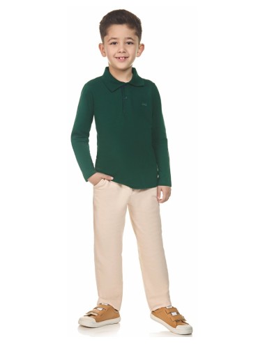 🩵Camisa Polo Infantil Manga Longa 🩵