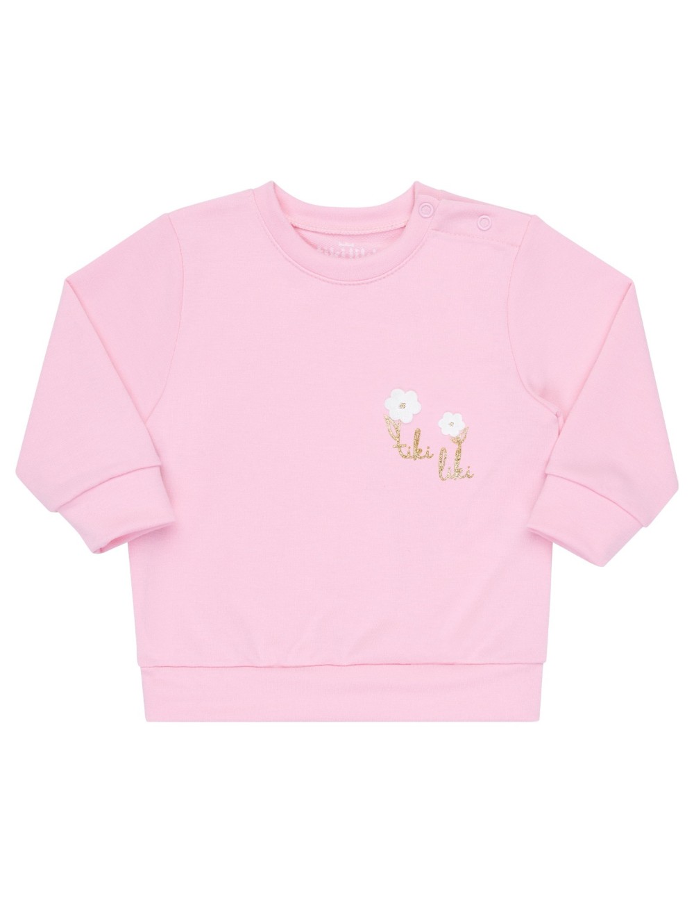 Conjunto Infantil Casaco Molecotton e Calça Canelada com Flozinha